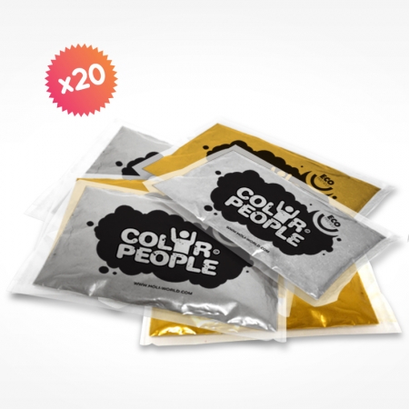 20 Sachets de Poudre Colorée OR ou ARGENT