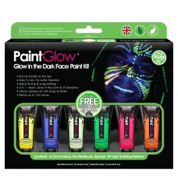 Kit de 6 tubes 13ml maquillage FLUO + accessoires