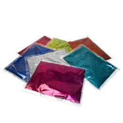 Lote de 5 bolsas de 100 g de polvo con purpurina (glitter)