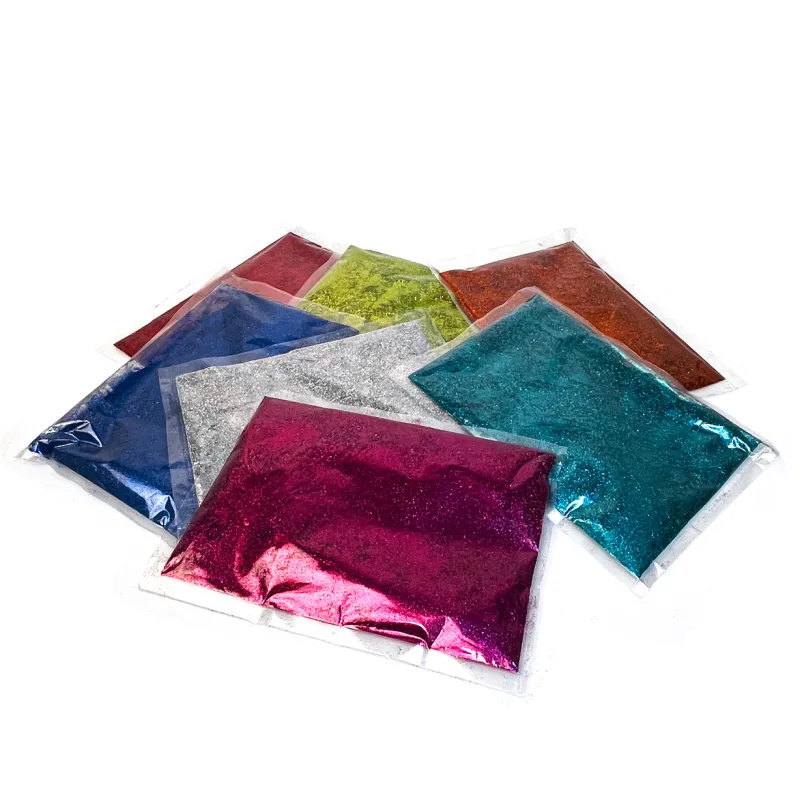 Lote de 5 saquetas de 100 g de pó com purpurina (glitter)