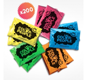 200 sachets de poudre Holi