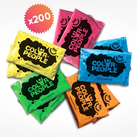 200 sachets de poudre Holi