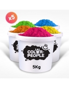 PACK OF 5 X 5 KG HOLI POWDER BUCKETS