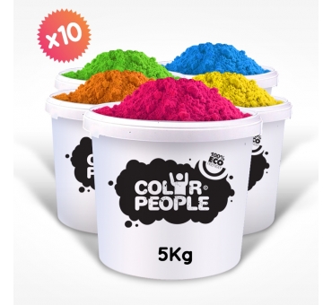 PACK OF 10 X 5 KG HOLI POWDER BUCKETS