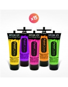 15 tubes 13ml maquillage FLUO