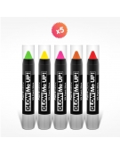 5 crayons maquillage FLUO