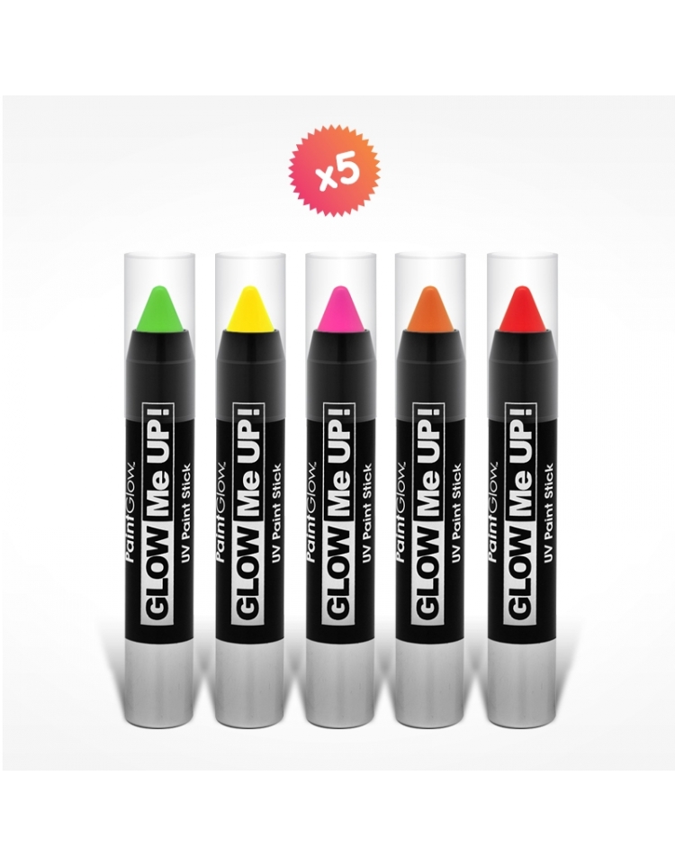 5 crayons maquillage FLUO - Holi-world