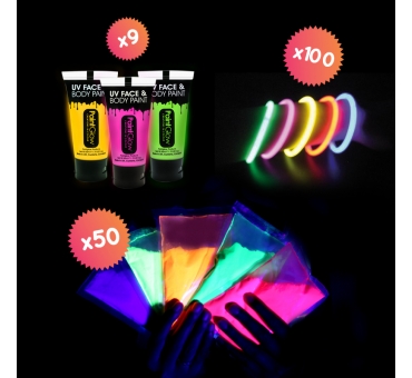 Peinture, Déco, Maquillage Fluorescent à la Lumière Noire pour une Soirée  Fluo