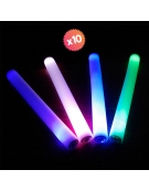 10 tubes en mousse avec LED