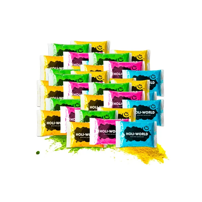10 sachets de POUDRE HOLI COLOR PEOPLE