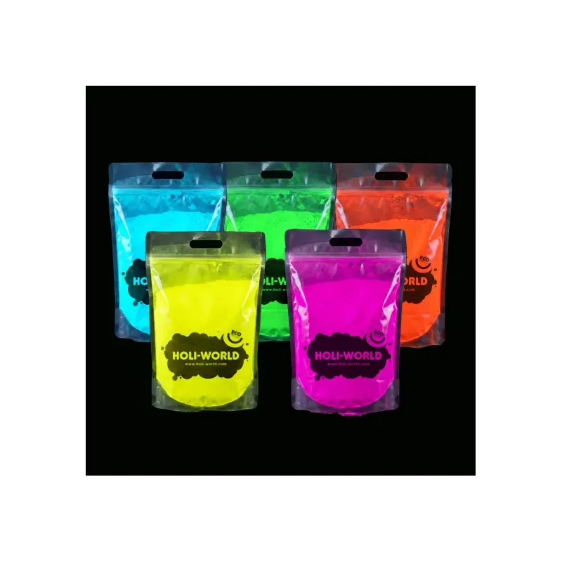Pack de 5 sacos de 5kg de pó Holi UV Néon fluorescente