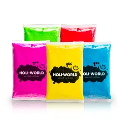 Lote de 5 sacos de 1kg de polvos Holi