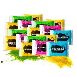 200 bolsas de 50g de polvos Holi