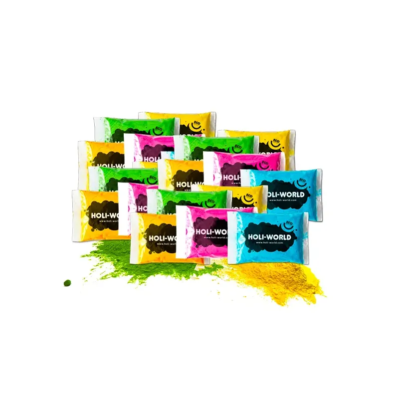 10 sachets de POUDRE HOLI COLOR PEOPLE