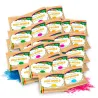 500 bolsas de 75g de polvos de color Holi — embalaje 95% papel