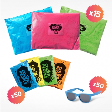 PACK CORRIDA HOLI 50 PESSOAS