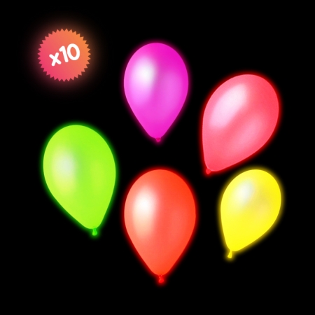 > 10 ballons fluorescents 30cm