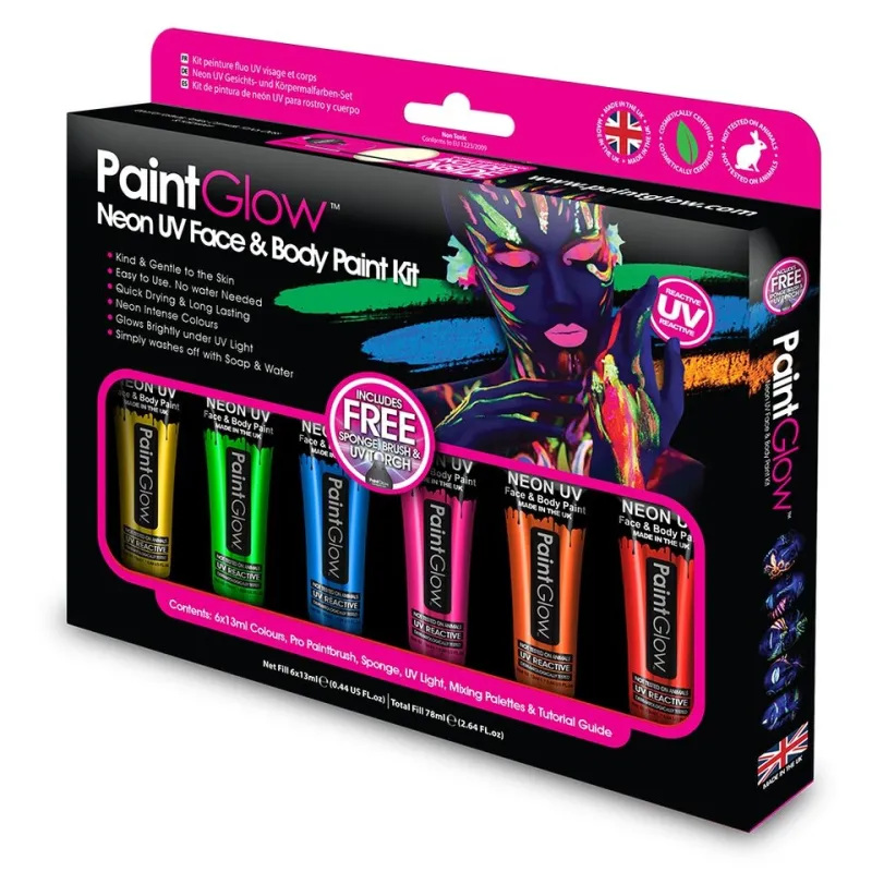 Kit de 6 tubes 13ml maquillage FLUO